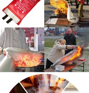 Fire Blanket Fiberglass Fire Emergency Blanket Flame Retardant Protection And Heat Insulation Fire Suppression Blanket Home Kitchen Car Office Warehouse Emergency Survival Safety Cover