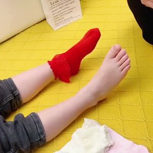 Summer Thin Childrens Socks Kids Sweet Lace Ruffle Princess Mesh Socks for Girls New Cotton 5 Colours Baby Toddler Socks 1-12Y