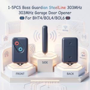 1-5PCS Boss Guardian SteelLine 303MHz Garage Door Opener For BHT4/BOL4/BOL6/BRD1/BRD9/2211-L/2211-L (TX) Handheld Transmitter