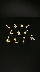 1PC Helix Ear Piercing Stud Earrings for Women Zircon Star Ear Tragus Cartilage Piercing Accessories Jewelry Gift Drop Shipping