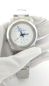 China NH35 Watch Men Watch Who Cares Im Already Late Dial 36mm/39mm Watch NH35 Automatic Movement Sapphire Glass Watch