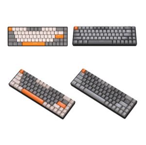 K68 Mechanical Gaming Keyboard Dual-mode Bluetooth-Compatible 5.0 Wireless Mechanical Keyboard Ergonomic 2.4G 68 Keys Portable Travel for Computer PC