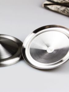 อ่างล้างจานสแตนเลสสตีลกันฝุ่นฝาปิดชามแก้วชาถ้วยฝาปิดเครื่องล้างจานปลอดภัยทนความร้อนถ้วยครอบคลุม