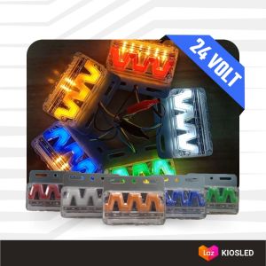 24V LED Bak Samping Running Universal Car Bis Truck Super Terang Model Gelombang