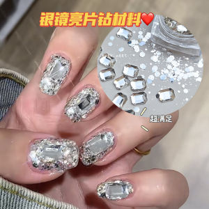 Phụ kiện kim cương Silver Mirror Sequin Nail Art K9: Trang trí móng tay thương hiệu khác thời trang với bao bì cơ bản