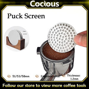 Cocious Espresso Puck Screen Double Layer Stainless Steels 51/53/58mm Reusable Coffee Filter Screen Heat Resistant Mesh Puck Filter Barista Coffee Making Puck Screen