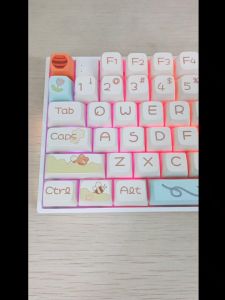 Honey Bear Keycaps PBT Keycap Dye Sublimation Printing Mechanical Keyboard Honeybear FA MDA XDA Profile Bee bear Pinky
