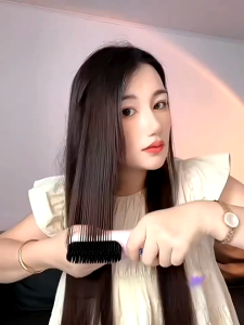 【Salon Quality】Cordless Hair Straightener Comb 16000mAh Negative Ion Anti Scald Hair Brush Contains Keratin Ions to Nourish Hair LED Display Hair Curler Straight Hair Comb