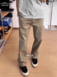 YOULIN | Khaki American Retro Slim Flared Jeans