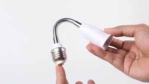 Adaptor Ekstensi Fitting Lampu LED Fleksibel Serbaguna E27 ke E27 19.5cm | Adapter Fitting soket dudukan lampu bohlam LED praktis murah berkualitas cocok untuk kamar tidur lampu meja kerja belajar | TaffLED LS4G