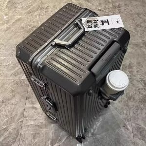 New Fashionable Aluminum Frame Luggage Bag Large Capacity Travel Suitcase with Password Lock for Men And Women Durable