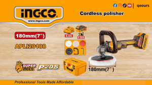 INGCO 20V CORDLESS POLISHER | BRUSHLESS MOTOR | APLI20188 APLI2018