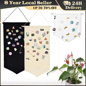 Nordic Blank Brooch Pin Badge Holder Hanging Cloth Brooch Pin Organizer Display Pins Storage Brooch Collection Multi-functional Portable Jewelry Display Hanger Blank Canvas Nordic Hanging Ornament Storage Cloth Brooch Display Flag