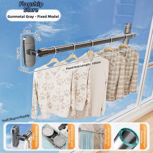 XINGYOU | Adjustable Suction Drying Rack Window Clothes Hanger
