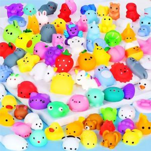 5-50PCS Random Cute Animals Vent and Relieve Stress with Toys and Small Gifts Soft Rubber Animal Pinching