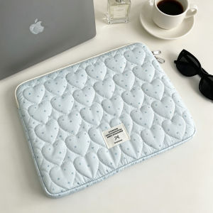 Túi Đựng Laptop May Chần Bông Dễ Thương Chống Sốc Chất Liệu Polyester Dành Cho MacBook Air/Pro HP Dell Lenovo Asus 11-16 Inch Có Khóa Kéo