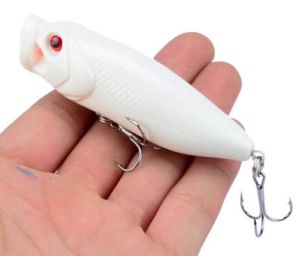 1pcs Topwater Popper Fishing Lures 3D Eyes Crankbait Wobbler 8cm 14g Hard Baits