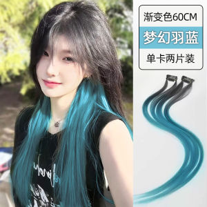 JORVEILV Rose Love Dopamine Hanging Ear Dye Natural Invisible Seamless Hair Extension Wig Piece High Temperature Wire Material