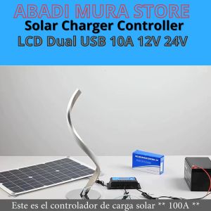 COD KIRIM CEPAT Taffware Solar Charger Tenaga Surya Controller Regulator LCD Dual USB 10A 12V 24V - W88-A