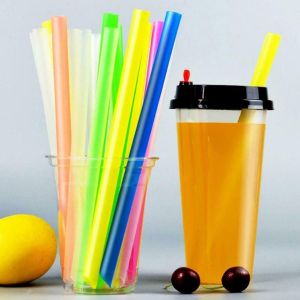 100 Chiếc Ống Hút Uống Nước Lớn Nhiều Màu Ống Hút Dùng Một Lần Cho Trà Sữa Boba Milkshake Smoothie Slushie Juice Phụ Kiện Quán Bar Cửa Hàng