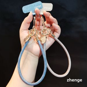 Dây Đeo Cổ Tay Đơn Giản INS Dây Đeo Điện Thoại Di Động Ngoài Trời Chống Thất Lạc Dây Đeo Chân Mây Du Lịch Leo Núi Phụ Kiện Điện Thoại Di Động Màu Vàng Móc Treo