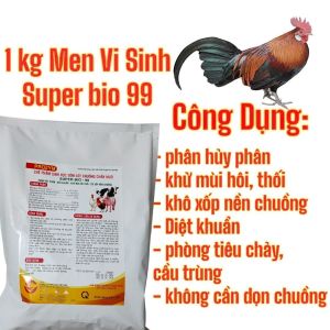 [1kg men super bio - 99] men vi sinh rắc chuồng đệm lót sinh học  - hàng chính hãng GRV Việt Nam