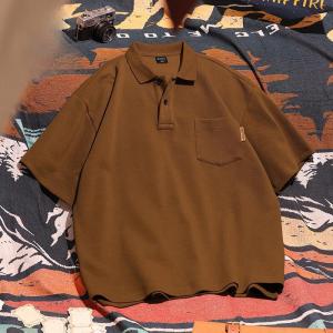 Extra Large Size 150.00kg American Fashion Brand Polo Shirt Men Summer Heavy Weight Half Sleeve Handsome Loose Lapels T-shirt Short Sleeve