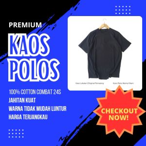 Kaos Lokalan | Kaos Polos Lengan Pendek Warna Hitam