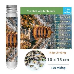 150PCS Mini Tháp Hạc Vàng Trò Chơi Ghép Hình Người Lớn Giải Nén Đồ Chơi Giáo Dục Trò Chơi Gia Đình Phong Cách Hoạt Hình Chất Liệu Giấy