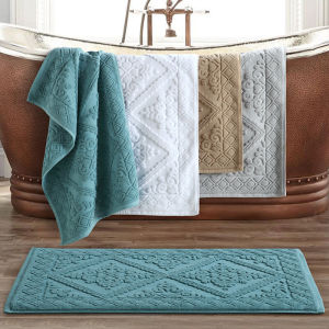 Thảm Phòng Tắm Dày Thấm Hút Bằng Cotton Nguyên Chất Thảm Phòng Tắm Nhà Khách Sạn Five Star Thảm Phòng Tắm Chống Trượt