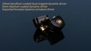 TRN TA3 Hi-FI 1BA 2DD In-ear Monitors Earphone Knowles Hybrid Beryllium-plated Dynamic HIFI Metal Running