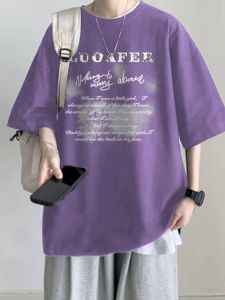 Áo Thun Cotton Nguyên Chất Mùa Hè Tay Ngắn Dáng Rộng Thoải Mái Thường Ngày Thời Trang Áo Thun Cotton Thoáng Khí Mùa Hè