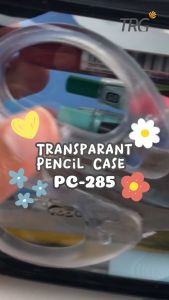 TRG Plastic Pouch PVC Zipper Pencil Case PC-285 - Tempat Kotak Pensil Tahan Air Alat Tulis Transparan TRG
