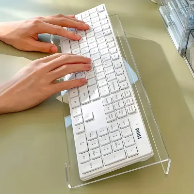 Transparent acrylic keyboard stand compact desktop lift stand suitable for keyboards and mini computers - saving space