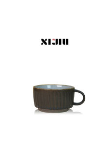 Minimalist Black Coffee Cup Designer XiJiu XiaoHei Zou PingZhe Retro Ceramic Breakfast Mug Japanese Style Home Ceremony