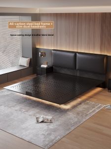MEIZHAISHENGHUO | Detachable Carbon Steel Leather Bed 1.8m