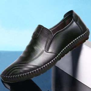 JIFANPAUL | Breathable Easy-On Mens Soft-soled Leather Loafers for Business Casual