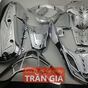 Combo full phụ kiện gắn xe Vision năm 2021 2022 2023 xi crom ốp trang trí đầy đủ xe Vision đời mới nhất