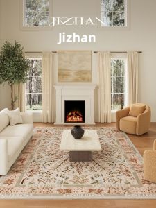 Thảm Họa Tiết Nâu Phong Cách Cổ Điển Pháp Dễ Làm Sạch