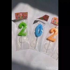 Lilin Ulang Tahun Angka Usia Umur Warna Warni Pastel | Birthday Candle Colorful