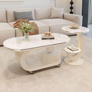 MINGZUO | Mobile Compact Marble Tea Table