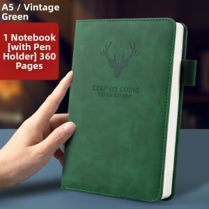 BAIZHI | Thick Aesthetic Leather Vintage Thick Notebook A5