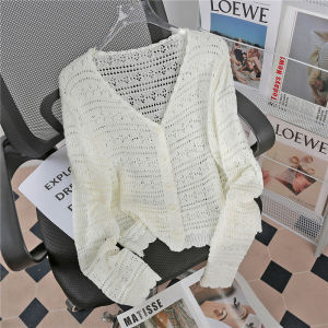 Lace See-Through Lightweight Ice Silk Sunscreen Cardigan