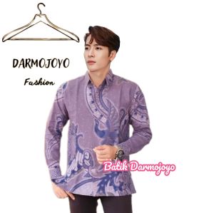 Kemeja Lengan Panjang Batik Premium Motif Doro Ungu