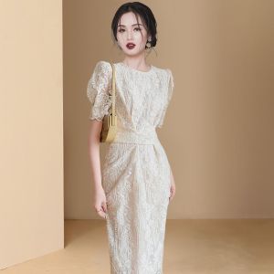 Elegant High-end French Style Ladies Dress