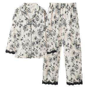 MiiOW | Cat Woman Pure Cotton Sleepwear Long Sleeve Loose Fit Casual Style Womens Home Clothes With Chest Pad Suitable For Outdoor