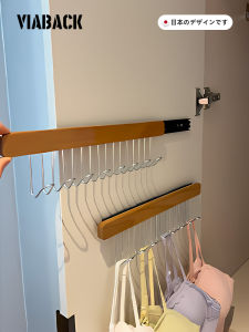 Expandable Wave Clothes Hanger Multi-Functional Pull-Out Hook Home Use Large Space Saving Wardrobe Organizer Wood Material