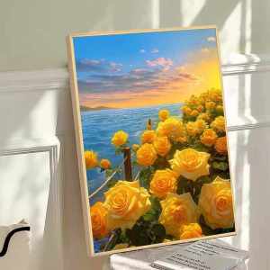 DIY Needlework Cross Stitch Kits Summer evening breeze Pattern Printed Canvas Cross-Stitch Cotton Thread Set Embroidery Decor