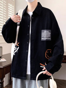 Youth Long Sleeves Shirt Spring Fashion Brand Loose Casual Short Sleeve Shirt Coat Men Trendy Handsome Tops