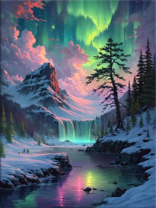 500/1000/1200/2000PCS Jigsaw Puzzle Mountain River Aurora Landscape Art For Adults Great Weekend Relaxation And Family Fun Gift